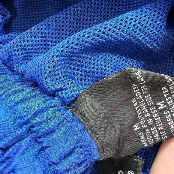 Starter Sweatpants Mens Medium Blue Mesh Baggy Windbreaker Bottom Activewear - Picture 10 of 13